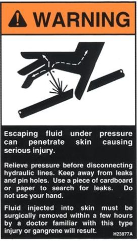 DECAL-WARNING-OIL LEAKAGE            D/L