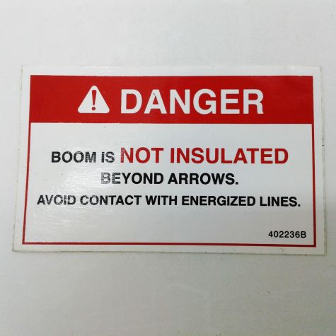 DECAL BOOM NOT INSULATED BEYOND D/L