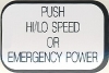 HI/LO OR EMERGENCY POWER DECAL