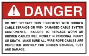 DECAL, DAMAGED CABLES