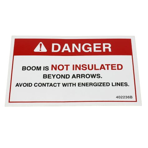 DECAL BOOM NOT INSULATED BEYOND D/L